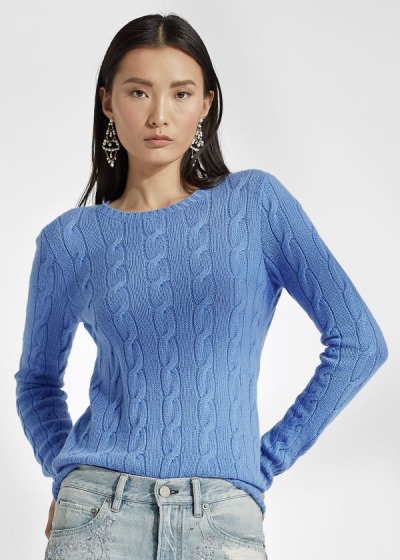 Sueter Ralph Lauren Mujer Azules - Cable-Knit Cashmere - SYDEO3625